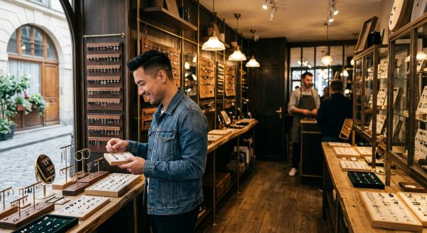 Boutique spécialisée en boucles d'oreilles pour homme : différentes gammes de produits proposées